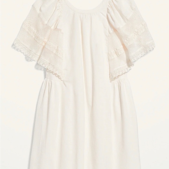 Women’s Old Navy Flutter-Sleeve Tie-Back Mini Swing Dress  Size XS,S,XL,2X,4X - Picture 4 of 8